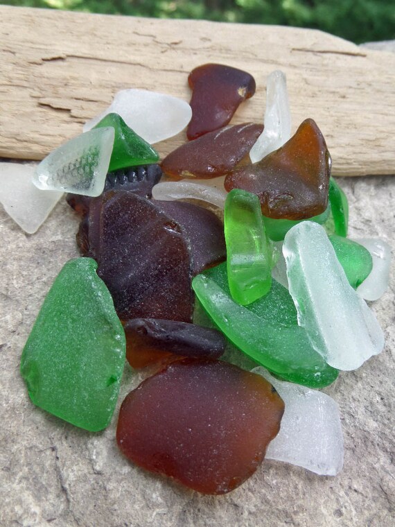 Bulk sea glass Lake Michigan beach glass white / by GoofyMoose