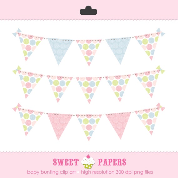 Baby Bunting Digital Clip Art Set Personal or Commercial Use
