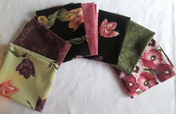 In Bloom Tulip Pansy Fat Quarter Fabric Bundle Timeless