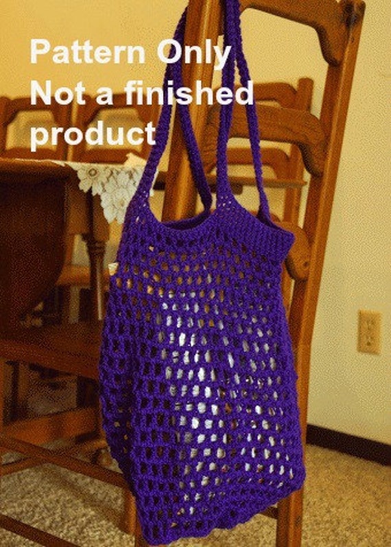 Reusable Grocery Bag Crochet Pattern by JensTangledThreads
