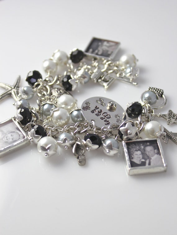 Personalized charms hand stamped charm bracelet by MimiandMoi