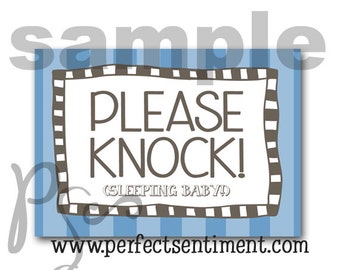 Please Knock Sign By Perfectsentiment On Etsy