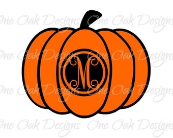 Pumpkin SVG Halloween Circle Monogram svg, dxf, pdf, jpg, png, eps, ai, svg file for Cameo V2 V2 svg file for Cricut & other cutters