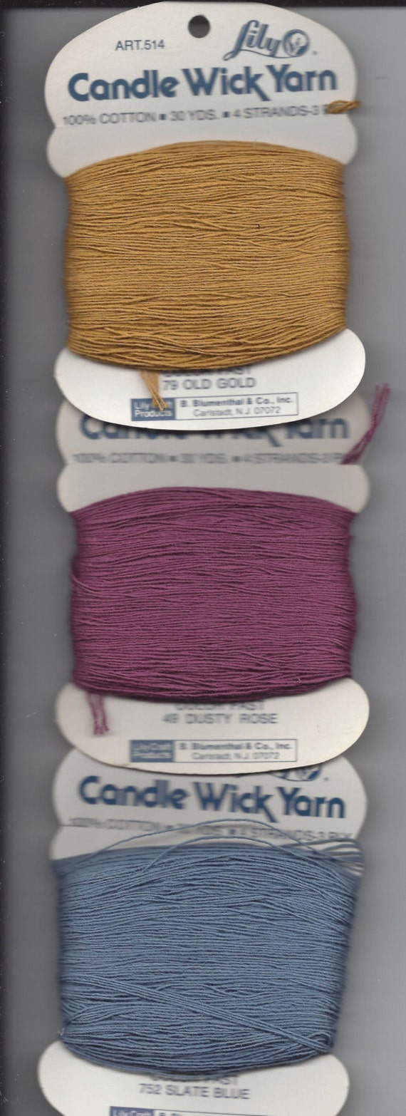 Lily Candle Wick Yarn or Candlewicking Thread by IrisFoldingCrafts