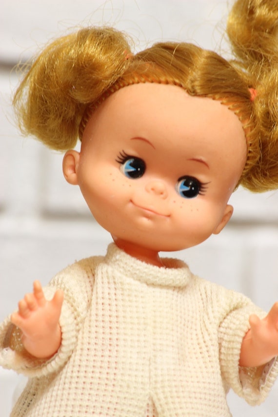 LIttle Freckle Face Baby Doll Bright eyes strawberry blonde