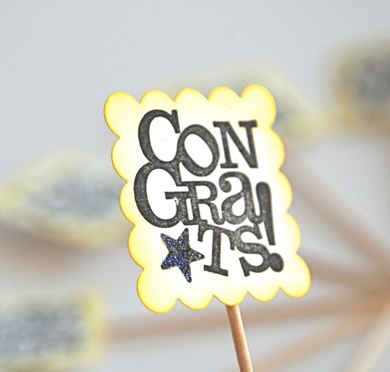Congrats Cupcake Toppers