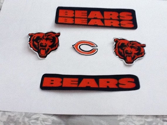 CHICAGO BEARS Sports Logo Iron on Patch Set by CrazyforBetty