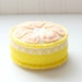 Felt Fruit Pincushion Embroidered Pink Grapefruit Pin Keep Felt Pincushion