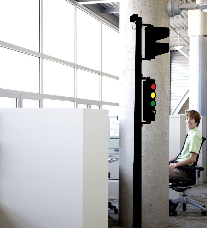 Traffic Lights Post Adhesive Vinyl Wall Decal Sticker Interior