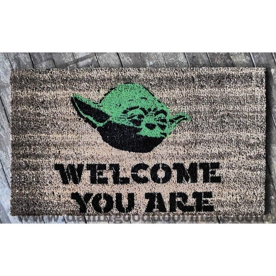 Star Wars Yoda door mat you are mat by DamnGoodDoormats