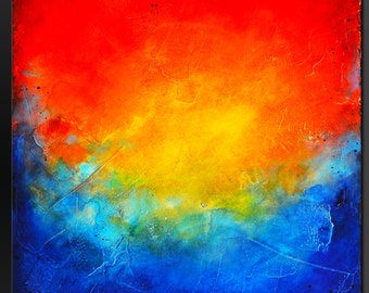 Illusion - 24 x 24 - Abstract Acrylic Painting - Contemporary Wall Art - Vivid Modern