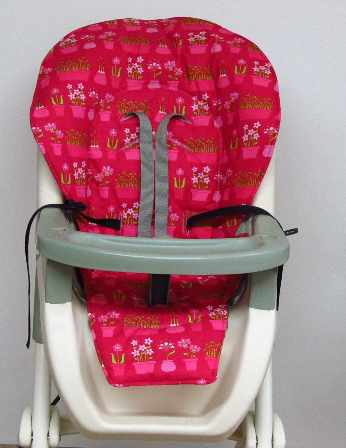 GRACO high chair cover pad replacement hot pink flower pot