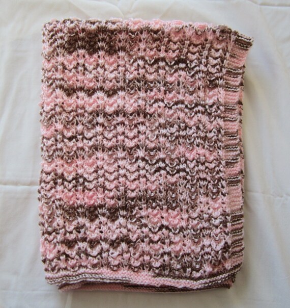 Pink And Brown Baby Blanket knit baby blanket in pink and brown by bb2213 on etsy Pink And Brown Baby Blanket knit baby blanket in pink and brown by bb2213 on etsy