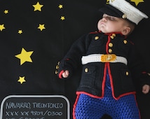 Newborn Marine Marine Corps Baby Dress Blues Outfit Newborn To