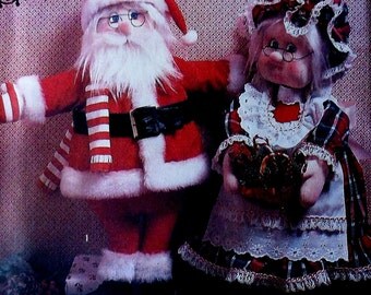 Santa Claus & Mrs. Claus Dolls Sewing Pattern UNCUT Simplicity 7067 doll
