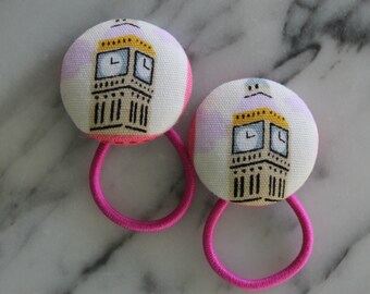 Big Ben pony tail holders make adorable party favors, gifts, everyday hair accessories