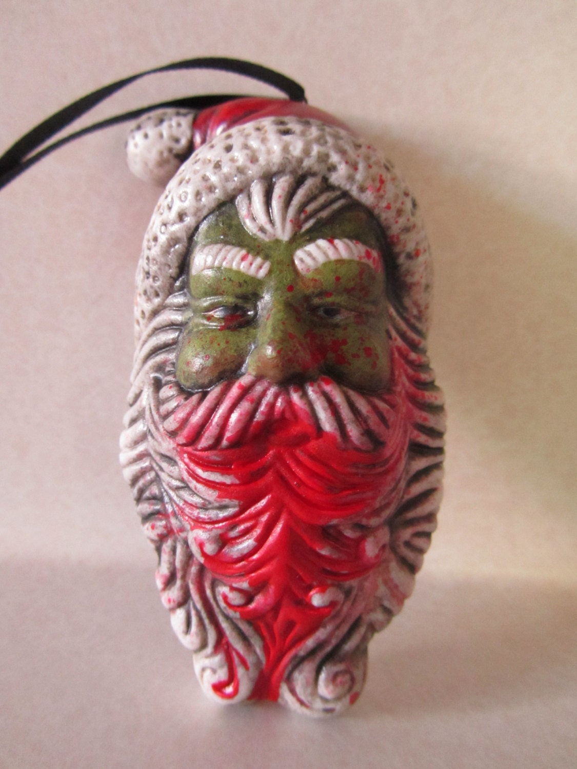 Zombie Santa Christmas ornament