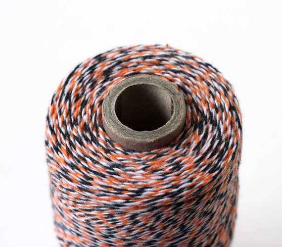 Halloween Baker's Twine (240 yards) Orange and Black Striped Bakers Twine Il_570xn