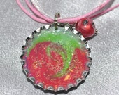 Melted Crayon Bottle Cap Necklace Il_170x135