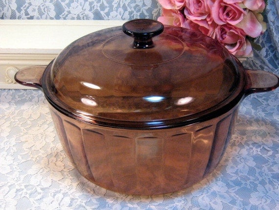 Corning Visions Cookware Glass Dutch Oven Vintage Pyrex 4 5