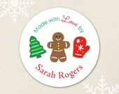 Christmas cookie stickers - Sheet of 12 or 24 Il_170x135