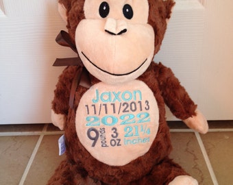 personalized stuffed monkey