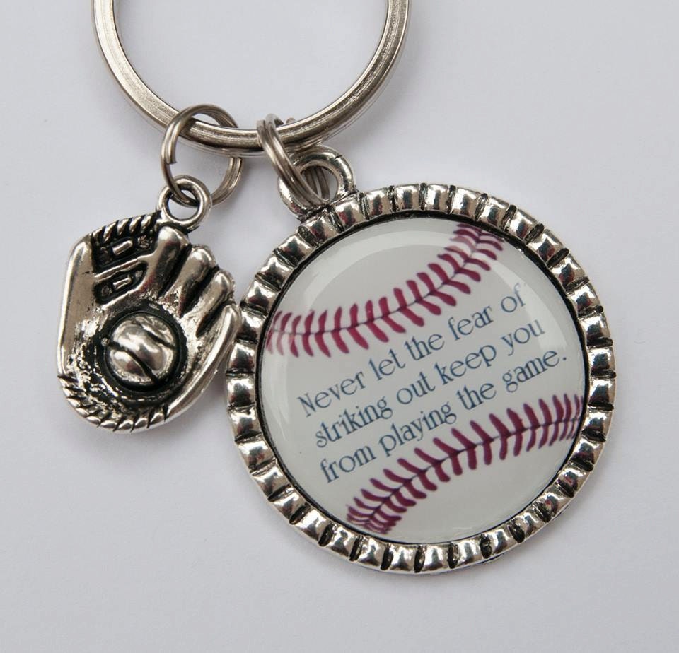 Baseball Key Chain Sports Keychain Gift for Coach Teacher