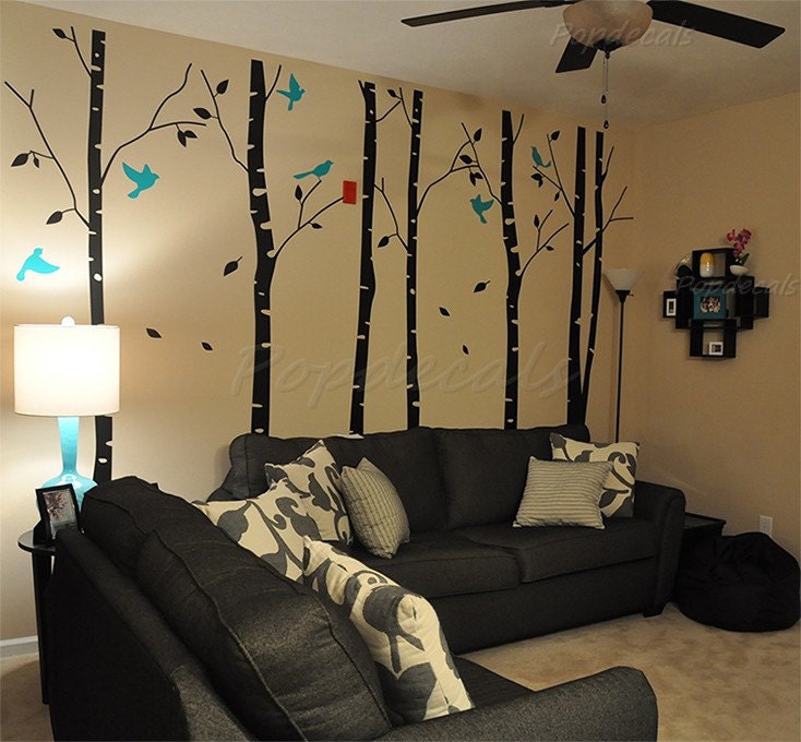 Tree Wall Decals Birch Trees Decal Nursery Tree Wall Decals