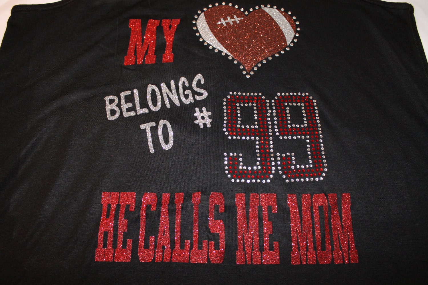 My heart belongs to a football player shirt Custom Football