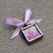 Two Sided Square Wedding Bouquet Charm