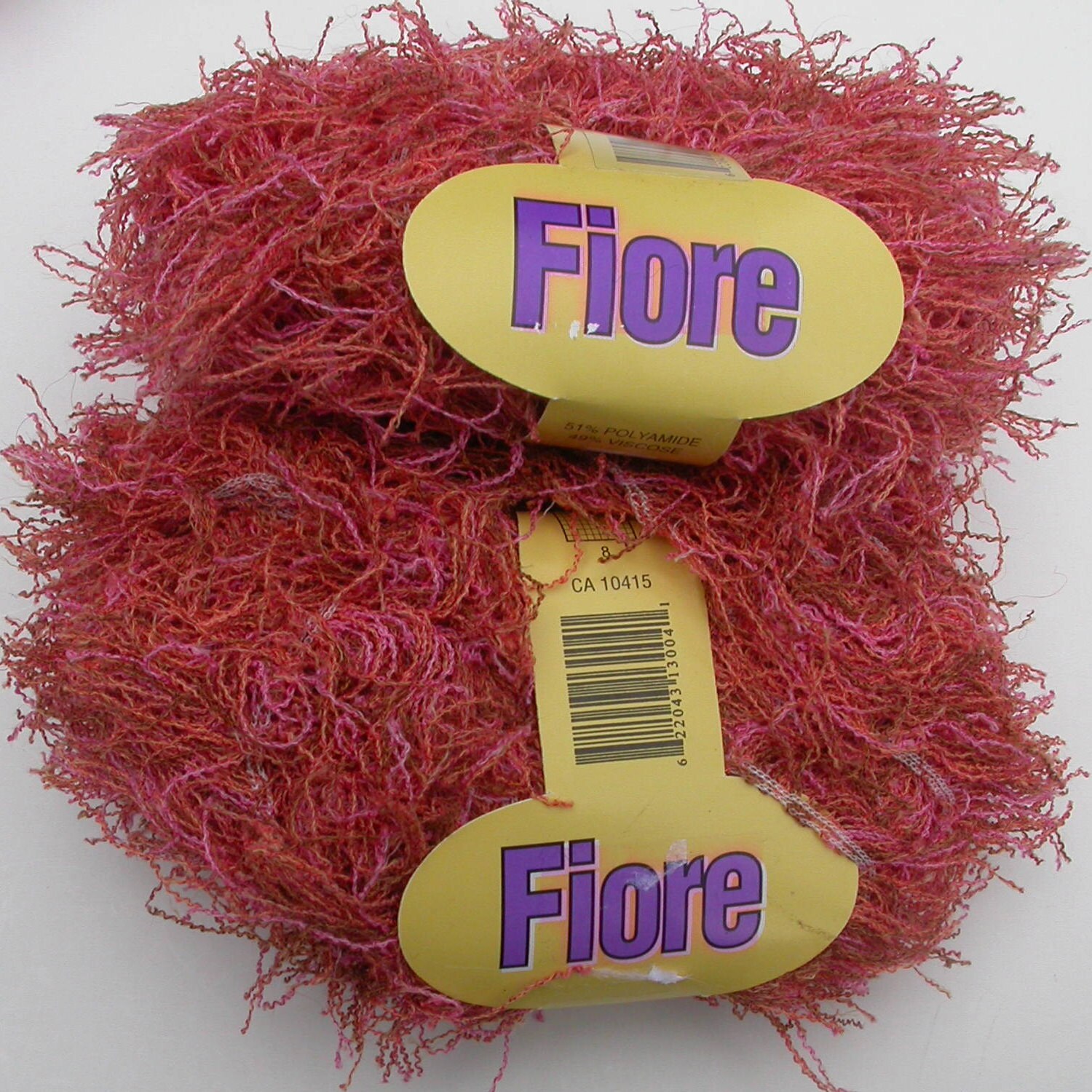 Fiore Eyelash Yarn Novelty Yarn Pink Orange Color 4 by SusanEknits