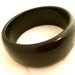 Jet BLACK solid bold cuff Bracelet Bangle clinking plastic authentic old Vintage Jewelry artedellamoda