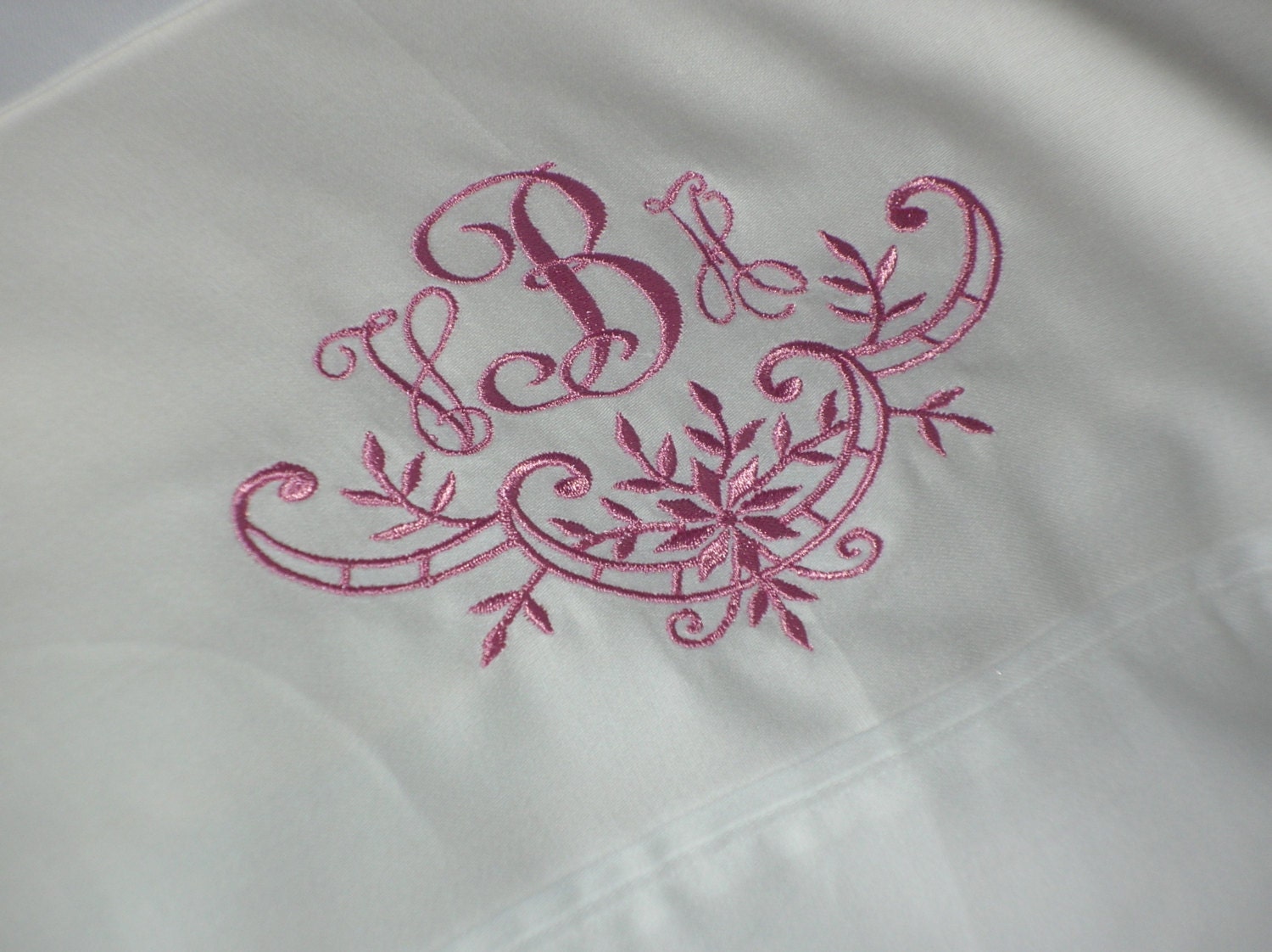 Monogrammed PillowcaseEmbroidered in any color you