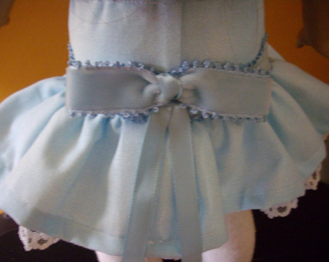 Blue drop waist skirt fits dolls like American Girl and 18" dolls