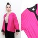Vintage Magenta Quilted Jacket Large