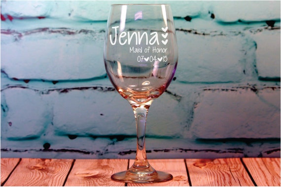 personalized engraved custom wine glass