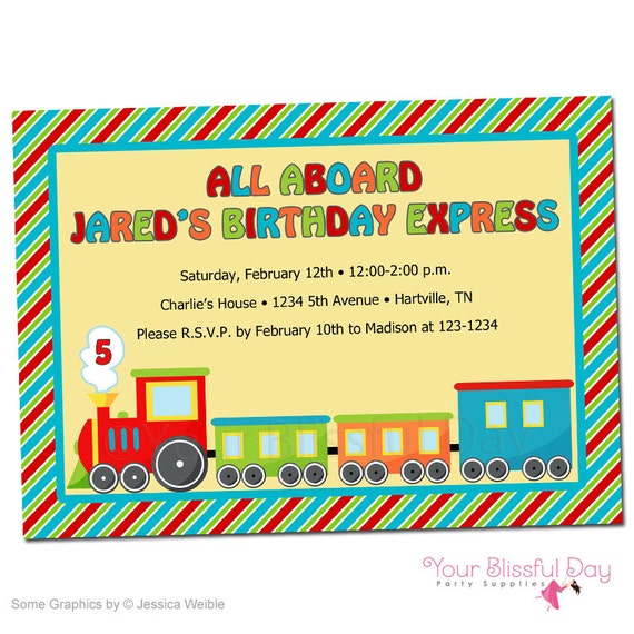 PRINTABLE Birthday Express Party Invitations Il_570xn