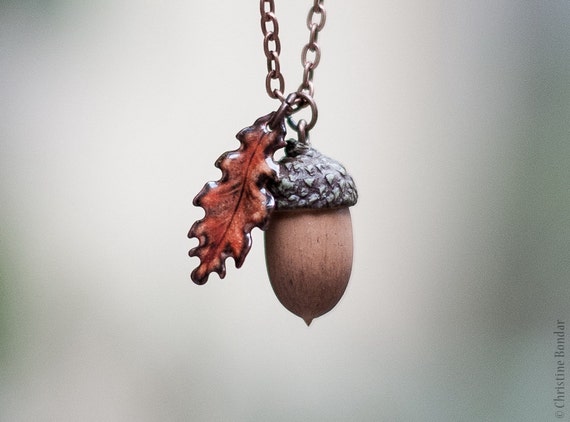 Acorn Necklace - Acorn Pendant, Acorn Jewelry, Nature Inspired Woodland Jewelry