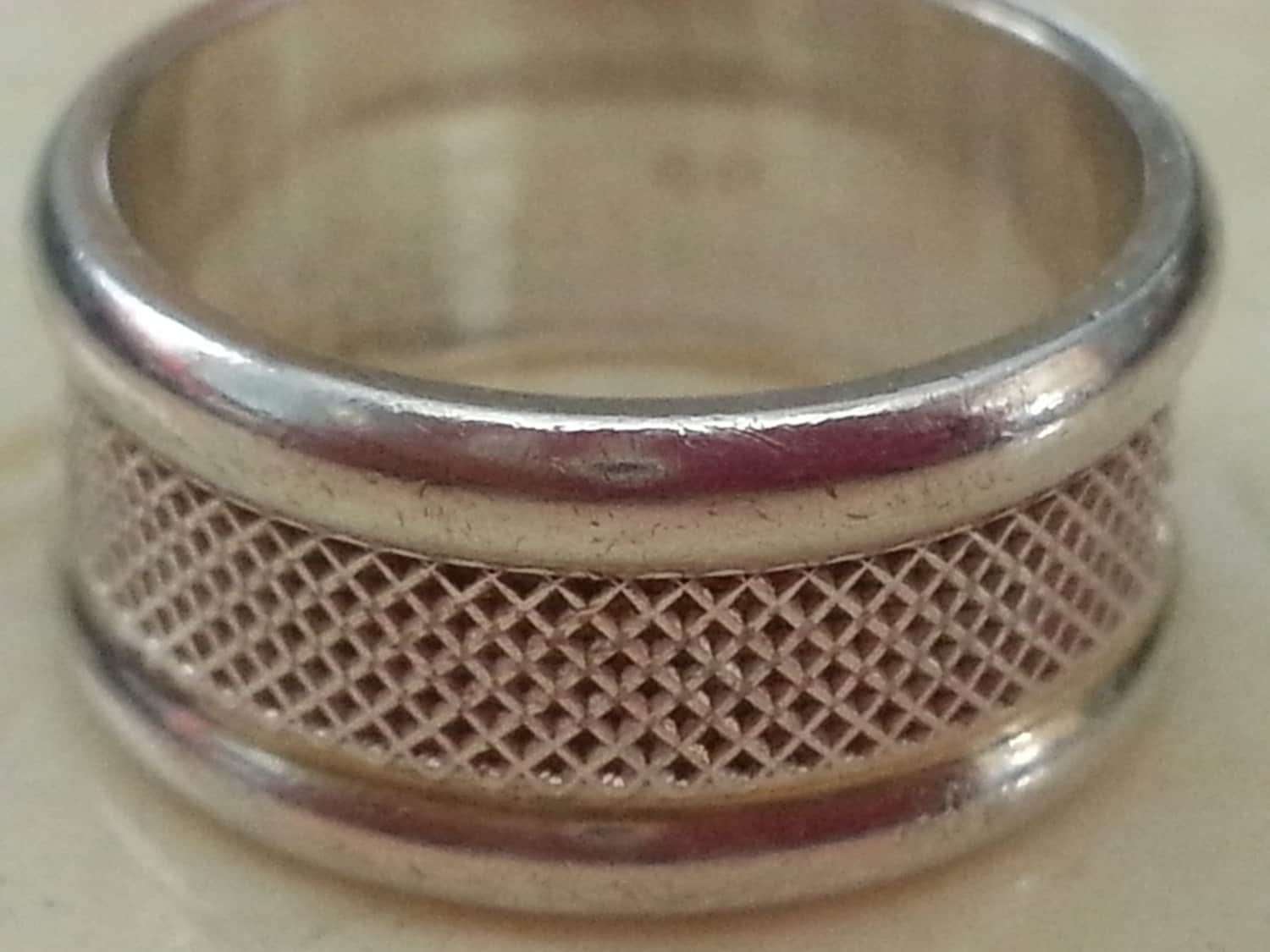 Vintage Sterling Silver Band Ring 1990s Wedding Band 925