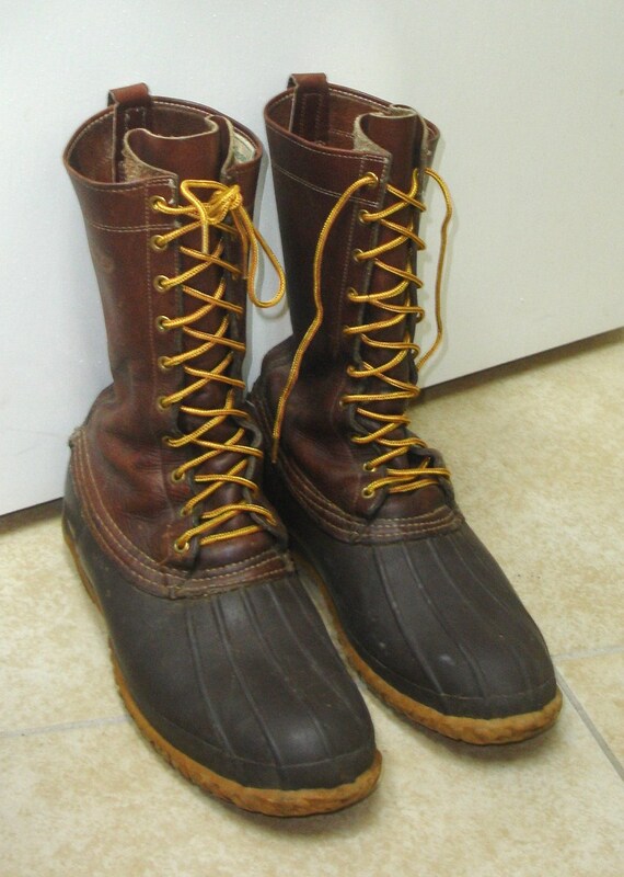 Vintage LL Bean 12 Shaft Maine Hunting Boots Men by joolaholic