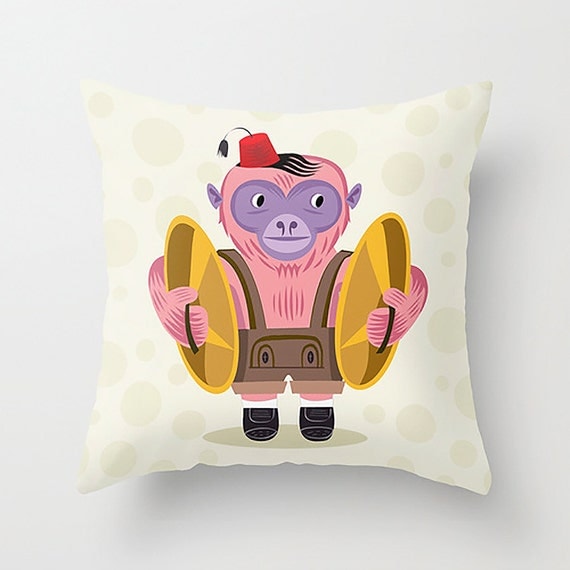 The Monkey Boy - Cushion Cover / Throw Pillow (16" x 16") by Oliver Lake