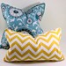 Yellow and White Chevron Lumbar Pillow Cover, Decorative Pillow Cover, Accent Pillow, Throw Pillow, toss pillow