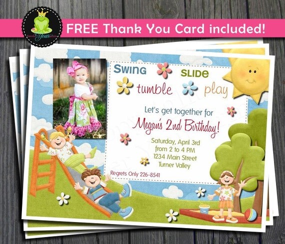 Playground Birthday Invitation / Playground Birthday / Playground Party / Playground Invitation Il_570xn