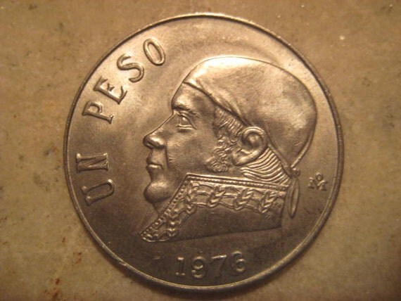 1976 Coin Mexico Un Peso By StarPower99 On Etsy