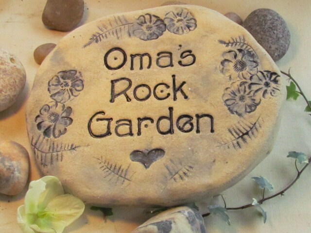 Custom garden stones. Choice of Names and woodland nature