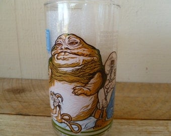 1983 Jabba the Hut Star Wars Return of the Jedi Burger King Glass