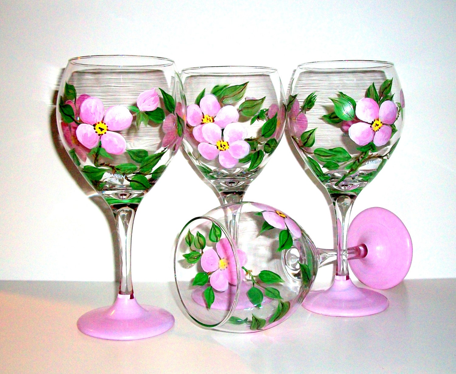 Handpainted Wine Glasses Set Of 4 20 Oz By SharonsCustomArtwork   Il Fullxfull.519880502 Qlhg 