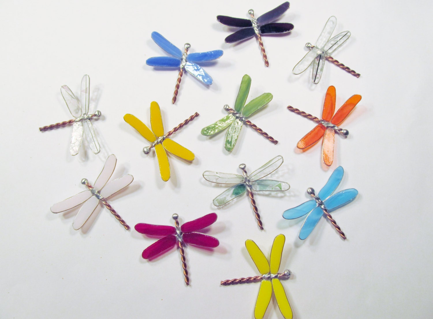 Stained Glass Dragonfly Magnet