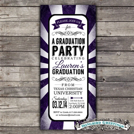 T-length graduation invitation & coordinating tags Il_570xn