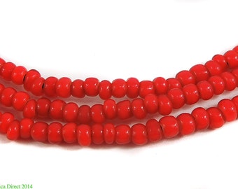 Venetian Trade Beads Red Whitehearts Old African 88015 SALE WAS 13
